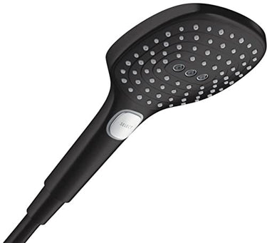 hansgrohe Duschkopf Raindance Select E, Handbrause 120mm, 3 Strahlarten, Mattschwarz im Sale